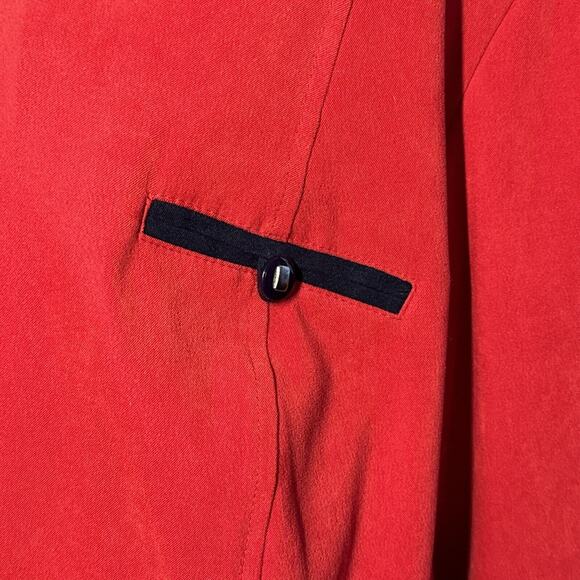 Halmode Plus Vintage Red Polyester Jacket with Black Buttons Size 20W - Picture 3 of 7